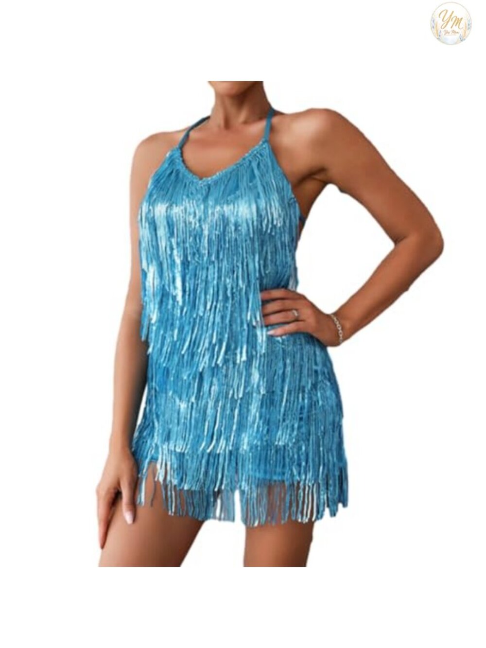 Sleeveless V Neck Sequins Fringe Jumpsuit Short Romper Party Nightclub